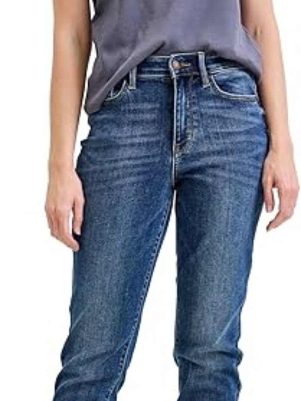 Judy Blue Jeans High Waisted Shield Back Pocket Slim Fit Pants Blue Size 5 / 27
